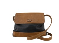 Valentino Brown & Black Leather Shoulder Bag
