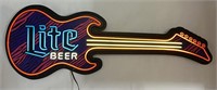 Miller Lite Beer Guitar Lighted Sign