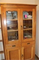 Antique Oak Kitchen Cabinet 39×17×71