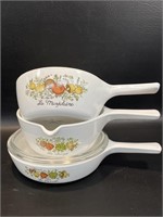 Corning Ware Spice of Life Sauce Pans & Small