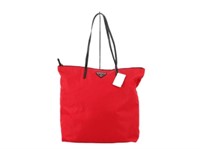 Prada Red Nylon & Saffiano Tote Bag