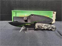 9.5" Hunt-Down Fixed Blade Knife w/Nylon Sheath
