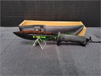 9" Zombie-War Tactical Team Fixed Blade Knife