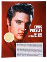 Elvis presly "The King" 24kt Gilded Medallion w/