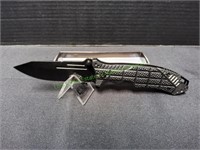 Master USA Black & Grey Pocket Knife w/ Clip