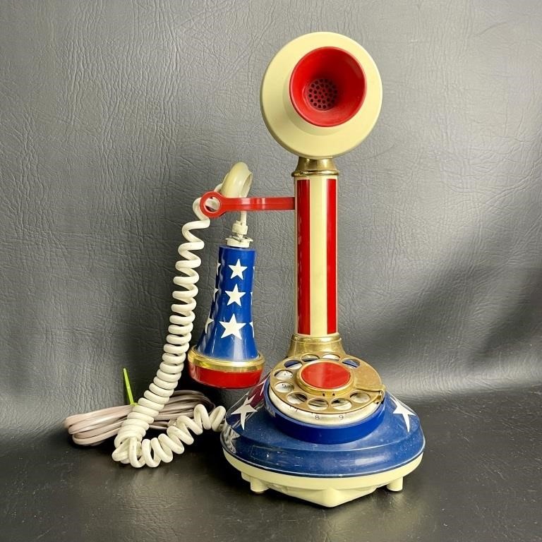 Vintage Captain America Style Candlestick Phone