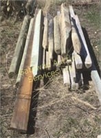 Assorted Wood Posts and 4x4 Posts & Boards