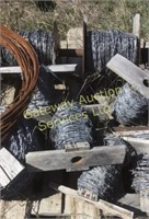 Approx 16 partial rolls Barb Wire & #9 Wire