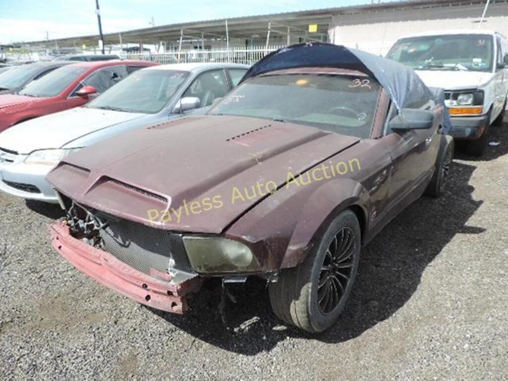 2005 Ford Mustang 1ZVHT82H155141730 Maroon