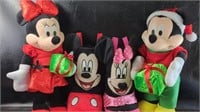 Plush Mickey & Minnie Mouse Standing Stockings &