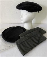 4 Military Hats, Navy Donald Duck & Army
1 Wool