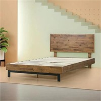 12" Wood Platform Bed With Headboard Wf-Swpbbhw-1