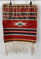 Mexican Wool Serape Saltillo Blanket Throw
