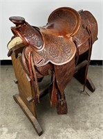Missoula Montana Saddlery Tooled Leather Saddle