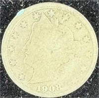 1908 Liberty Head V Nickel
