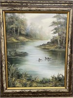 Canada Geese Oil on Canvas by Johanna Obeck