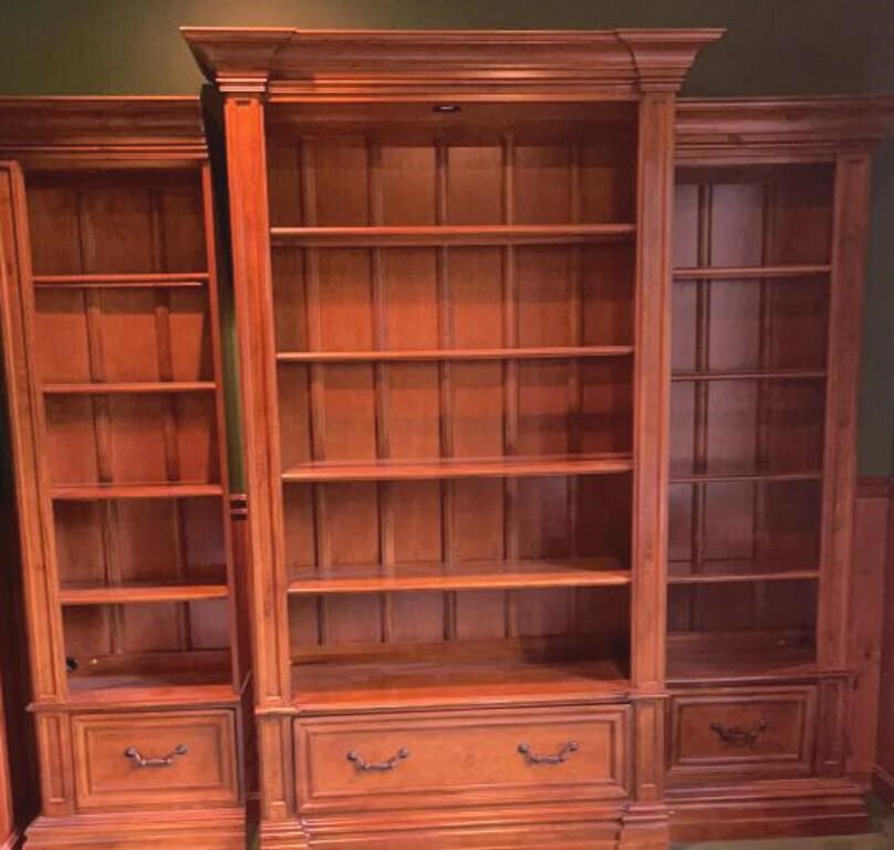 Stanley Furniture 3 Piece Lighted Book Cases