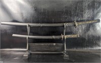 Two Modern Samurai Swords W/ Stainless Finish ,