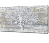 ($170) BATRENDY ARTS Abstract Tree Canvas Wa