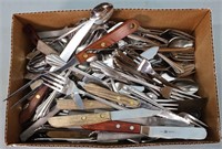 Box of Assorted Stainless Flatware