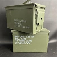 Pair of Military Metal Ammo Boxes