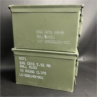 Pair of Military Metal Ammo Boxes
