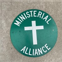 Vintage Ministerial Alliance Metal Sign