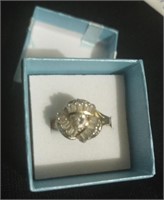 Ladies Cubic Stone Baguette Ring