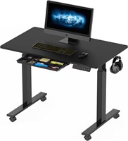 SHW Small Electric Adjustable Sit Stand Desk