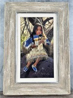 Ray Swanson Native American Girl Oil Painting