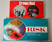 Parker Brothers Risk & Crown Red Board Games