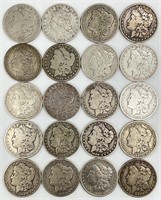 20 Pre-1921 Morgan Silver Dollars 1878-1904