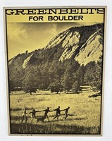 Greenbelts for Boulder Colorado Political Poster