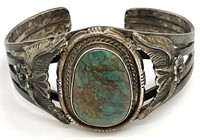 Etsitty Navajo Sterling Turquoise Bracelet