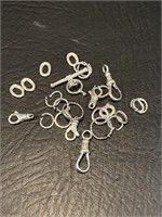 925 Sterling Silver Fasteners Watch Fob Pieces
