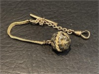 1850 Watch Fob Gold Filled & Silver
