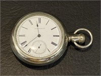 Lancaster 1883 Pocket Watch 11 Jewel, Nickel,