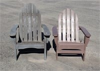 (2) Wooden Adirondack Chairs