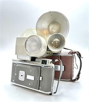 Two Polaroid Land Cameras with Lights