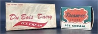 Antique Kream-ee & Du Bois Cardboard Ice Cream