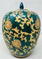Antique Chinese Pottery Ginger Jar - Has Chip On