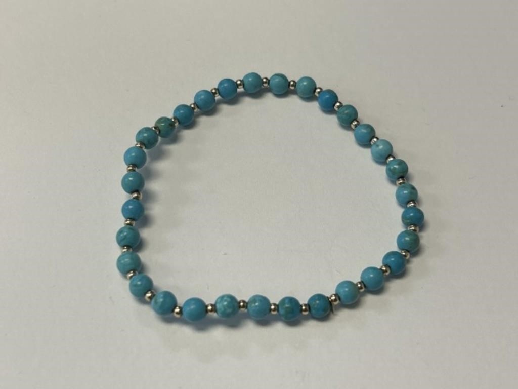 Turquoise Bracelet with 14K Accents