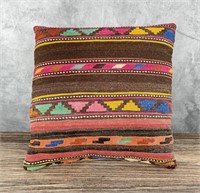 Turkish Kilim Oriental Rug Pillow