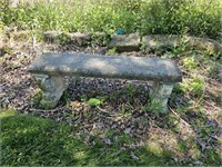 Concrete Garden Bench & Sundial