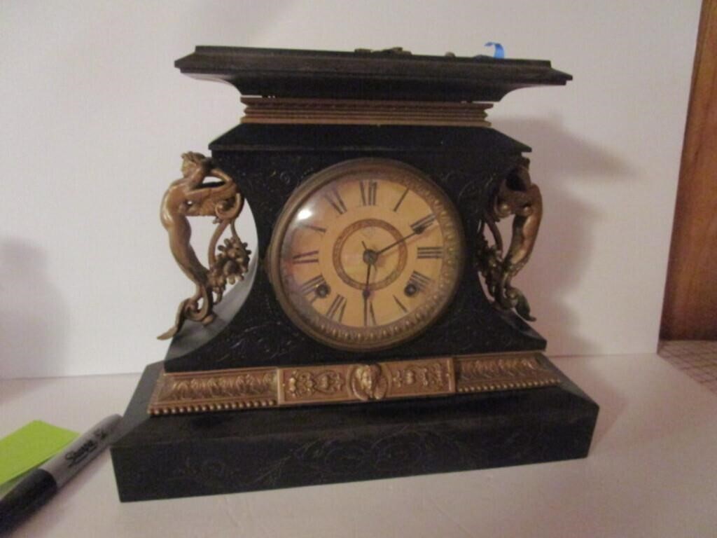 ANSONIA 1881 ROSALIND ESCAPEMENT MANTLE CLOCK