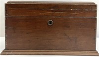 Antique Wooden Lift Top Box