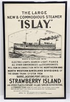 Strawberry Island Steam Boat "Islay" Poster