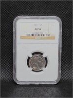 1937 AU 58 Buffalo Nickel