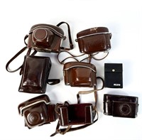 Assorted Hard Leather Camera Cases
