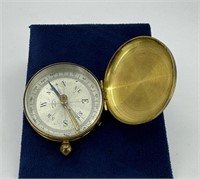 Antique French Brass Pocket Compass